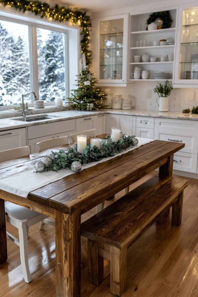 20. Eucalyptus And Silver Ornament Table Runner - photo 2