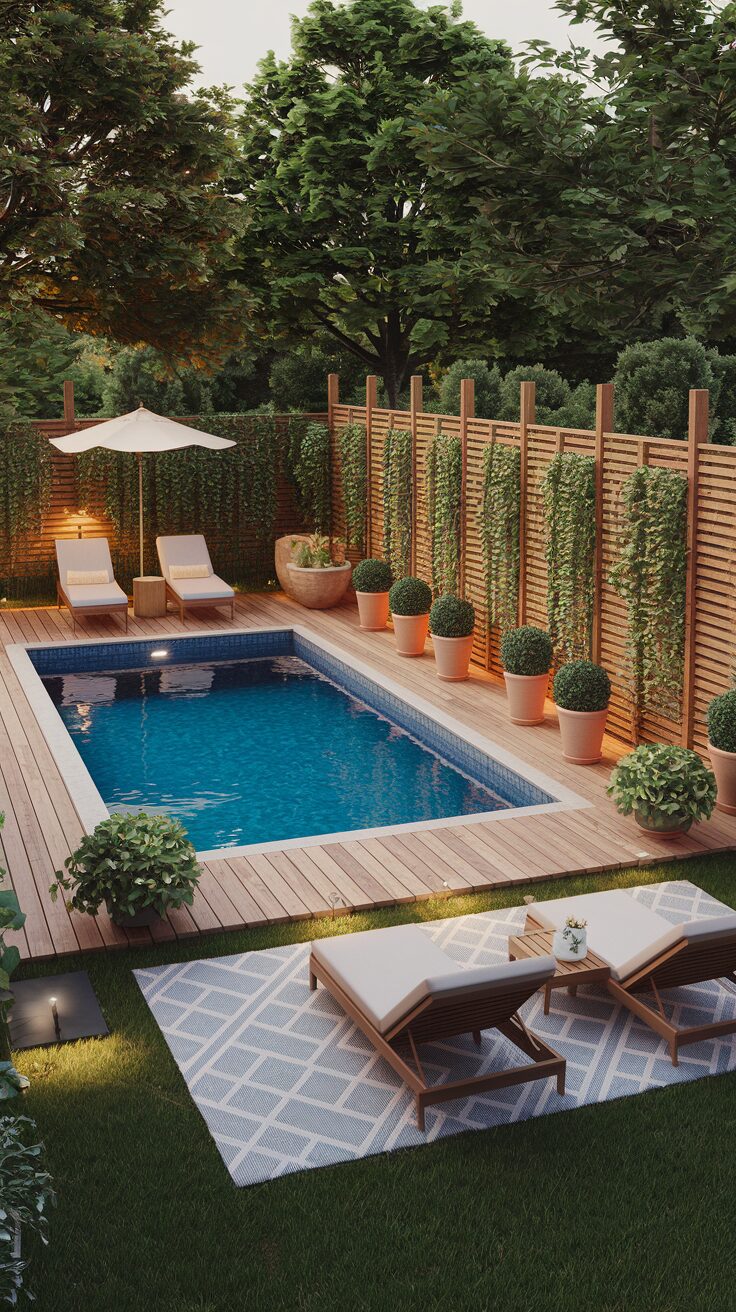 Private Poolside Decks with Screening Options