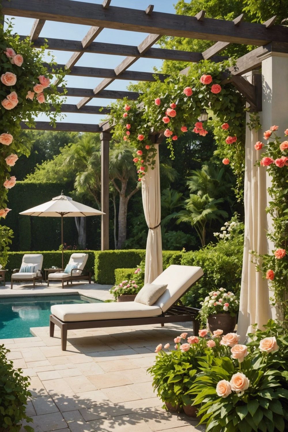 Fabric-Topped Pergola Shade Ideas