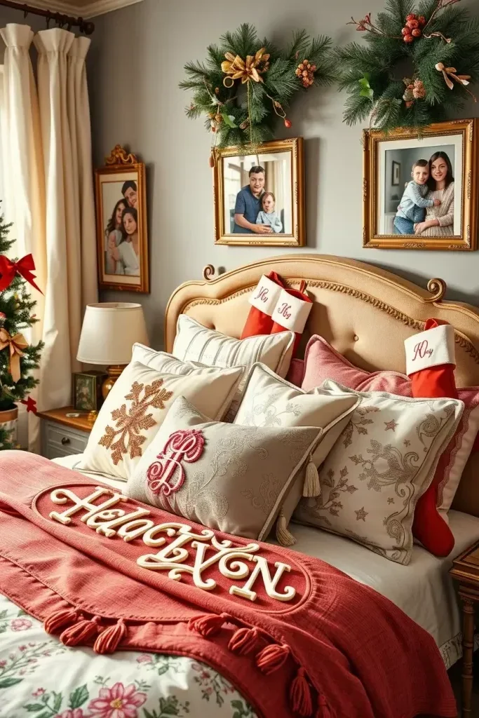 Personalized Touches for a Cozy Holiday Bedroom