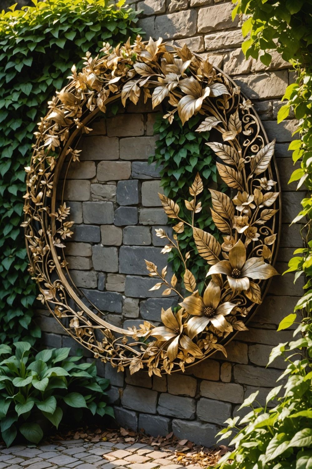 Elegant Floral Wreath Silhouettes