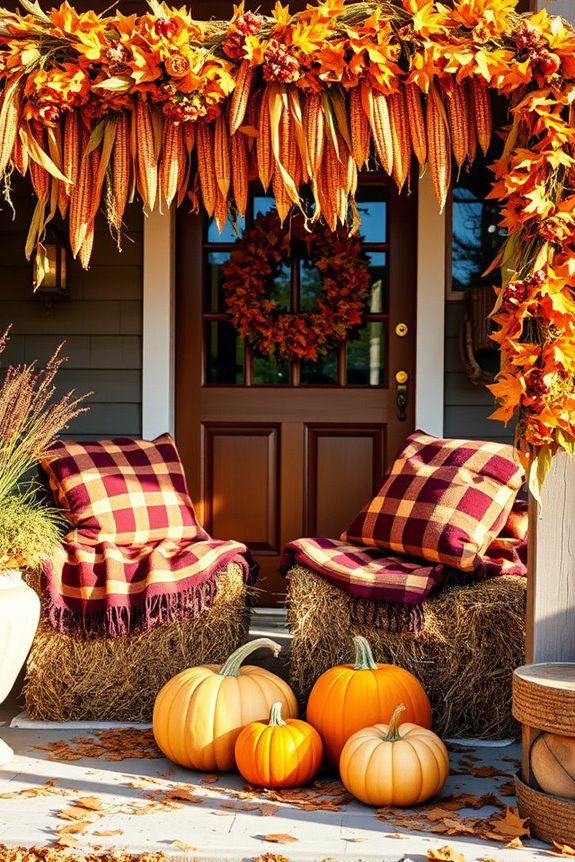 Utilize Hay Bales as Seating