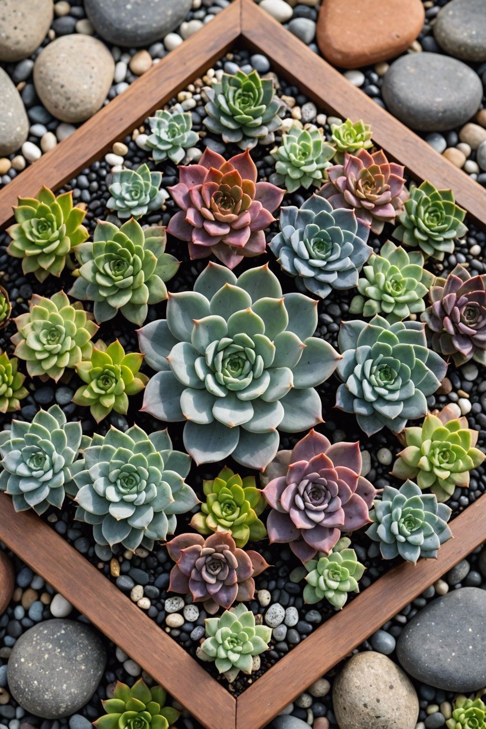 1. Geometric Echeveria Patterns