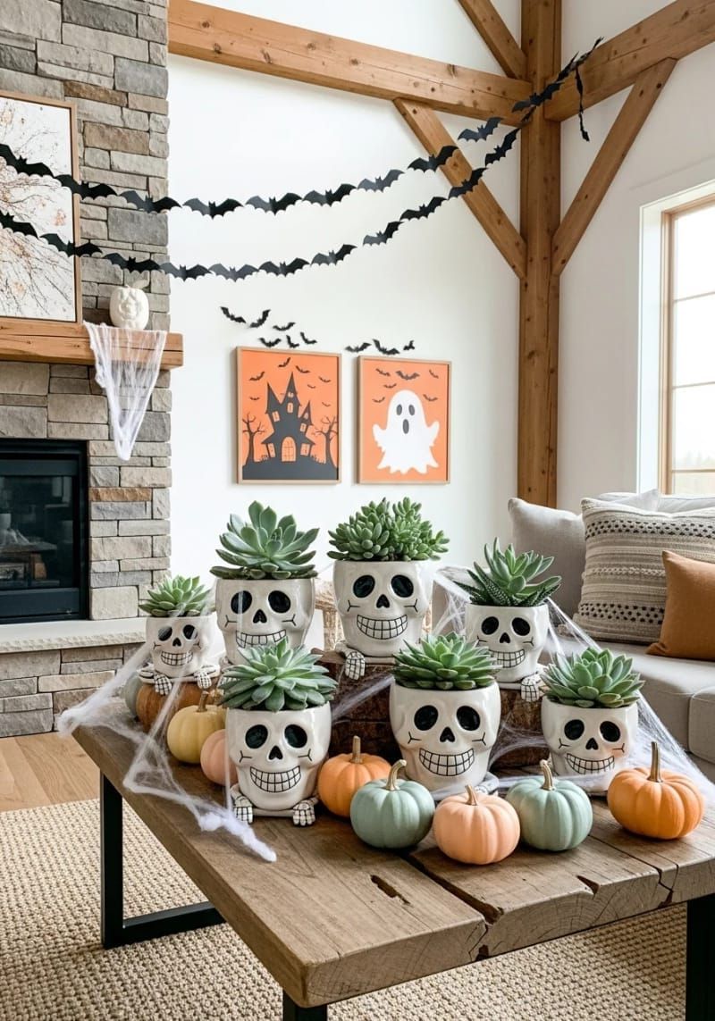 10. Cheerful Skeleton Succulent Planters - photo 2