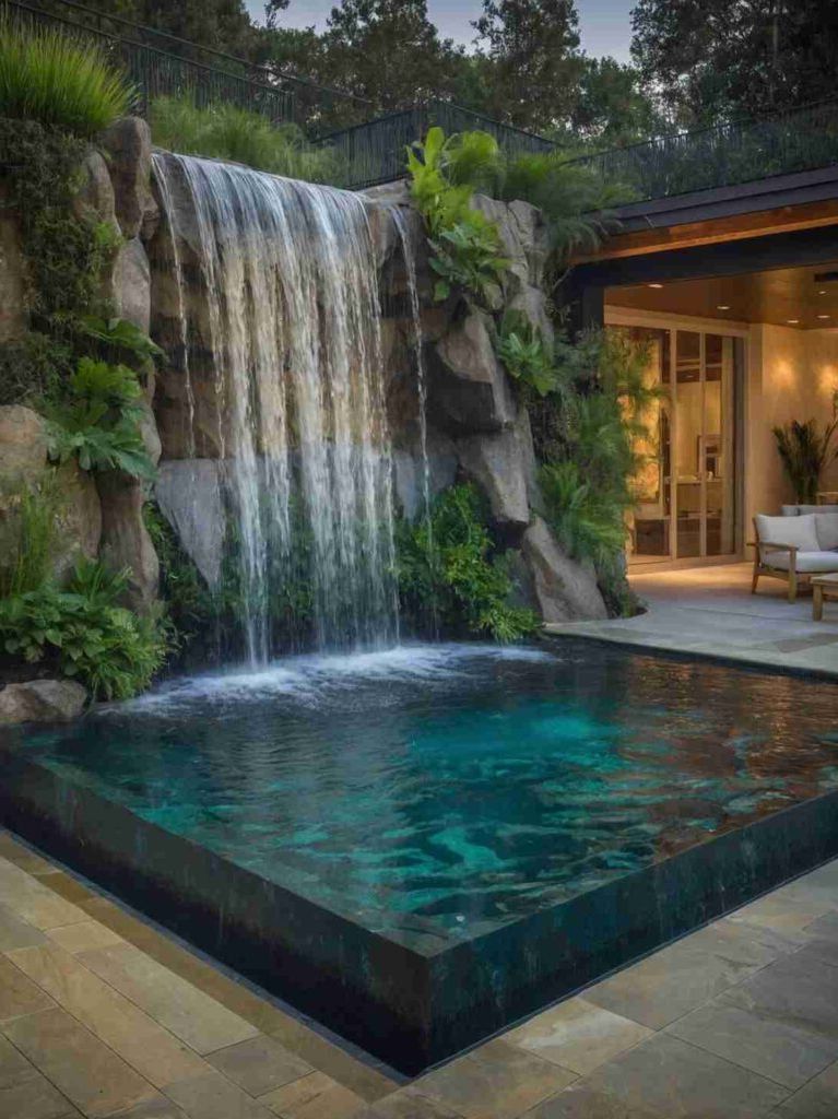 2025’s Top 47 Backyard Pool Ideas: Waterfall Wonders - photo 35