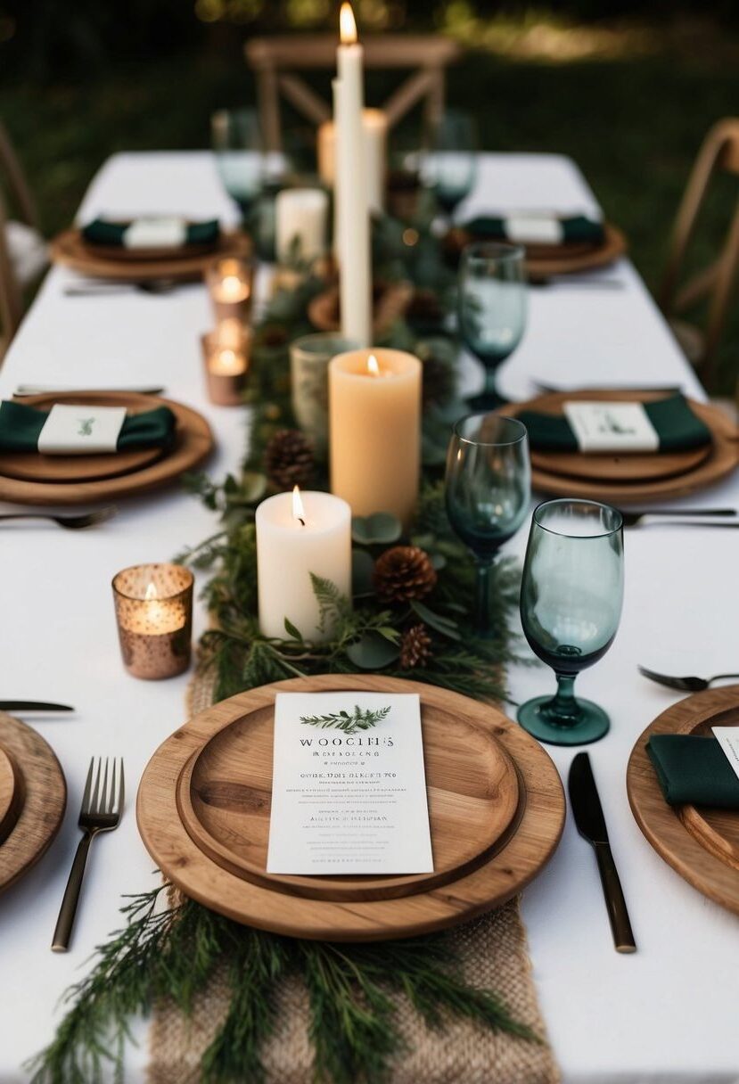 10) Wooden Chargers for a Natural Look