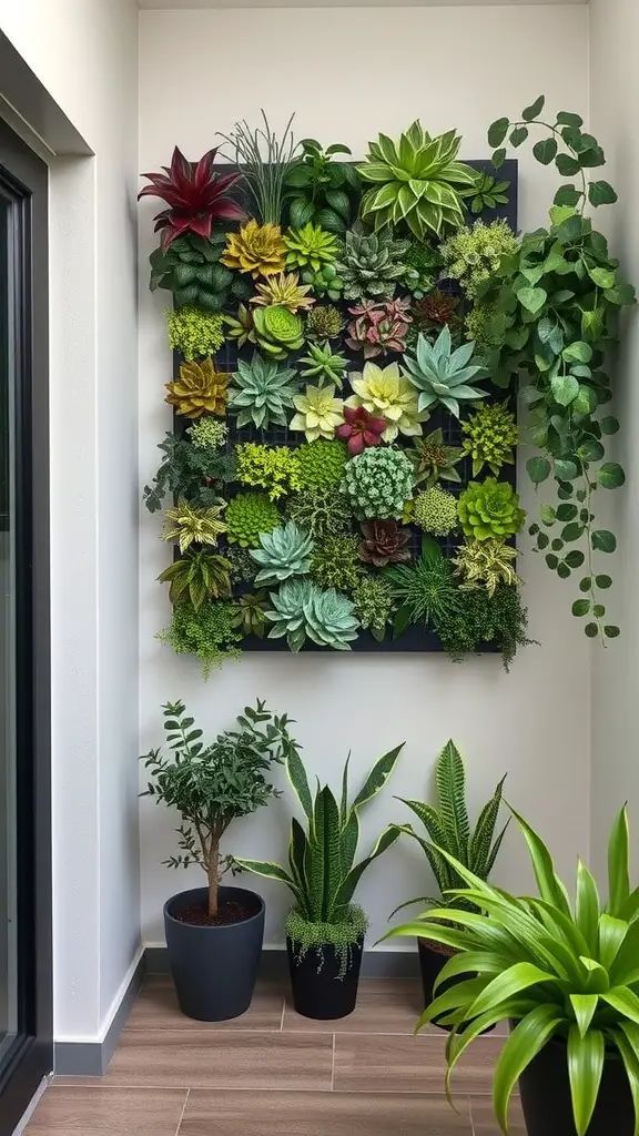 12. Modern Green Wall for Vertical Gardening