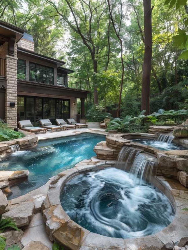 2025’s Top 47 Backyard Pool Ideas: Waterfall Wonders - photo 9