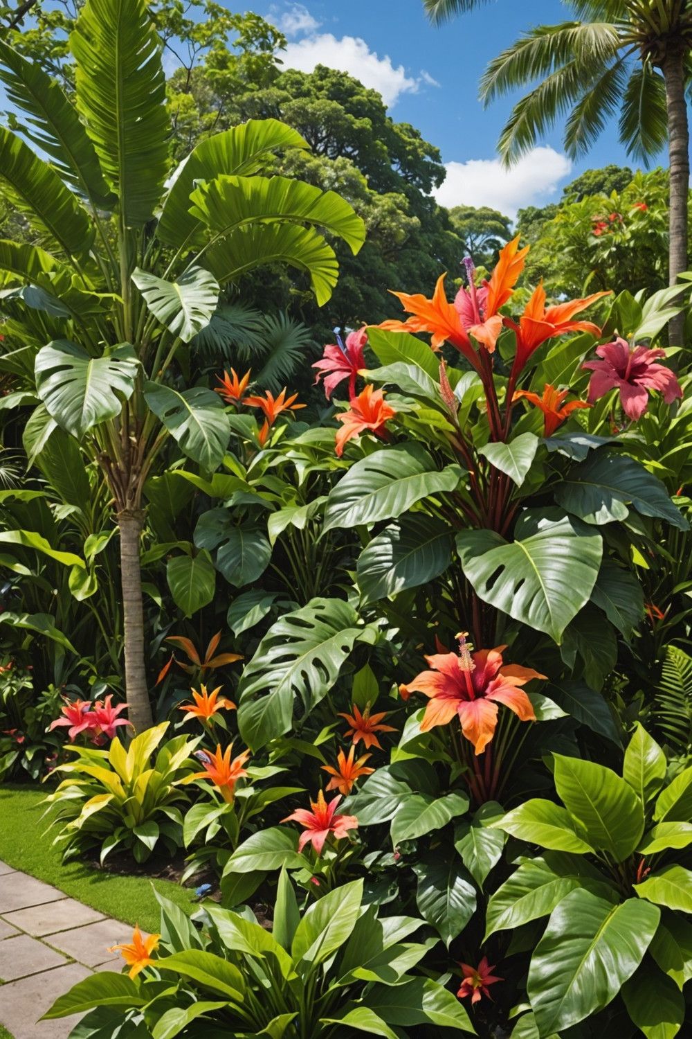 Bold Blooms and Foliage
