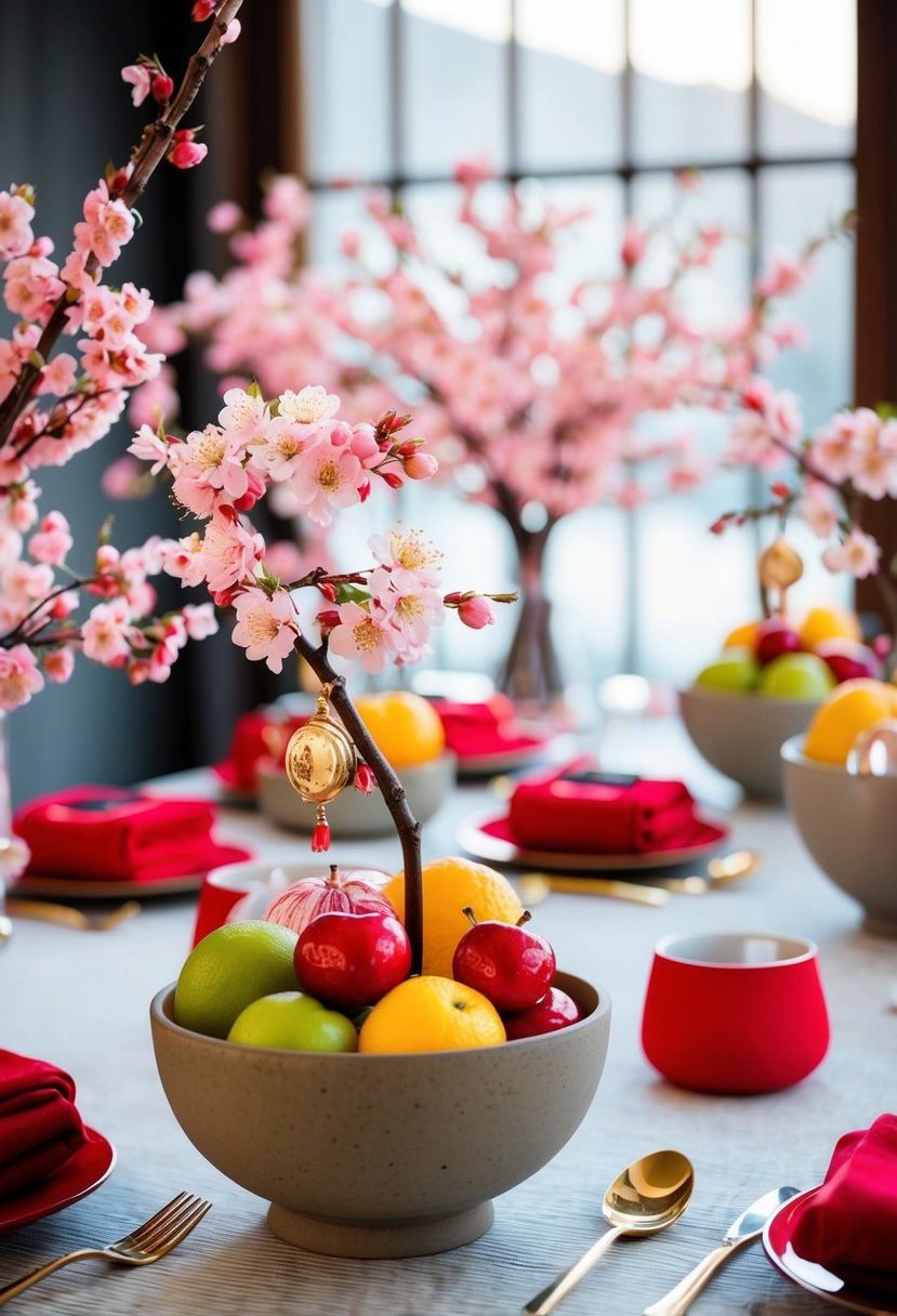 14) Sakura Blossom Table Style