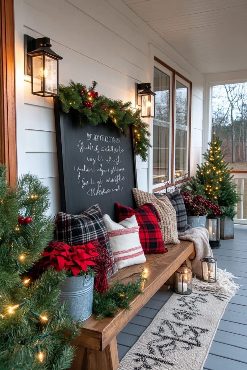 13. Black-Framed Chalkboard Sign with Holiday Sayings - photo 3