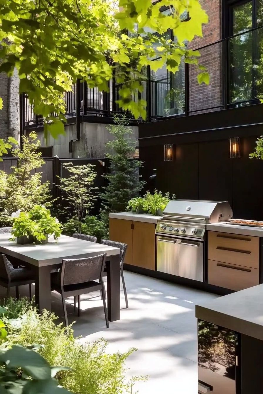 3. A Contemporary Outdoor Kitchen Setup