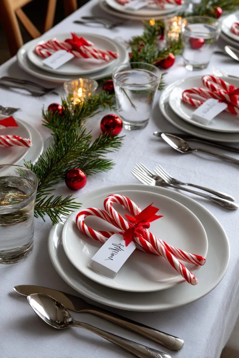 6. Candy Cane Place Card Holders with Tags - photo 4