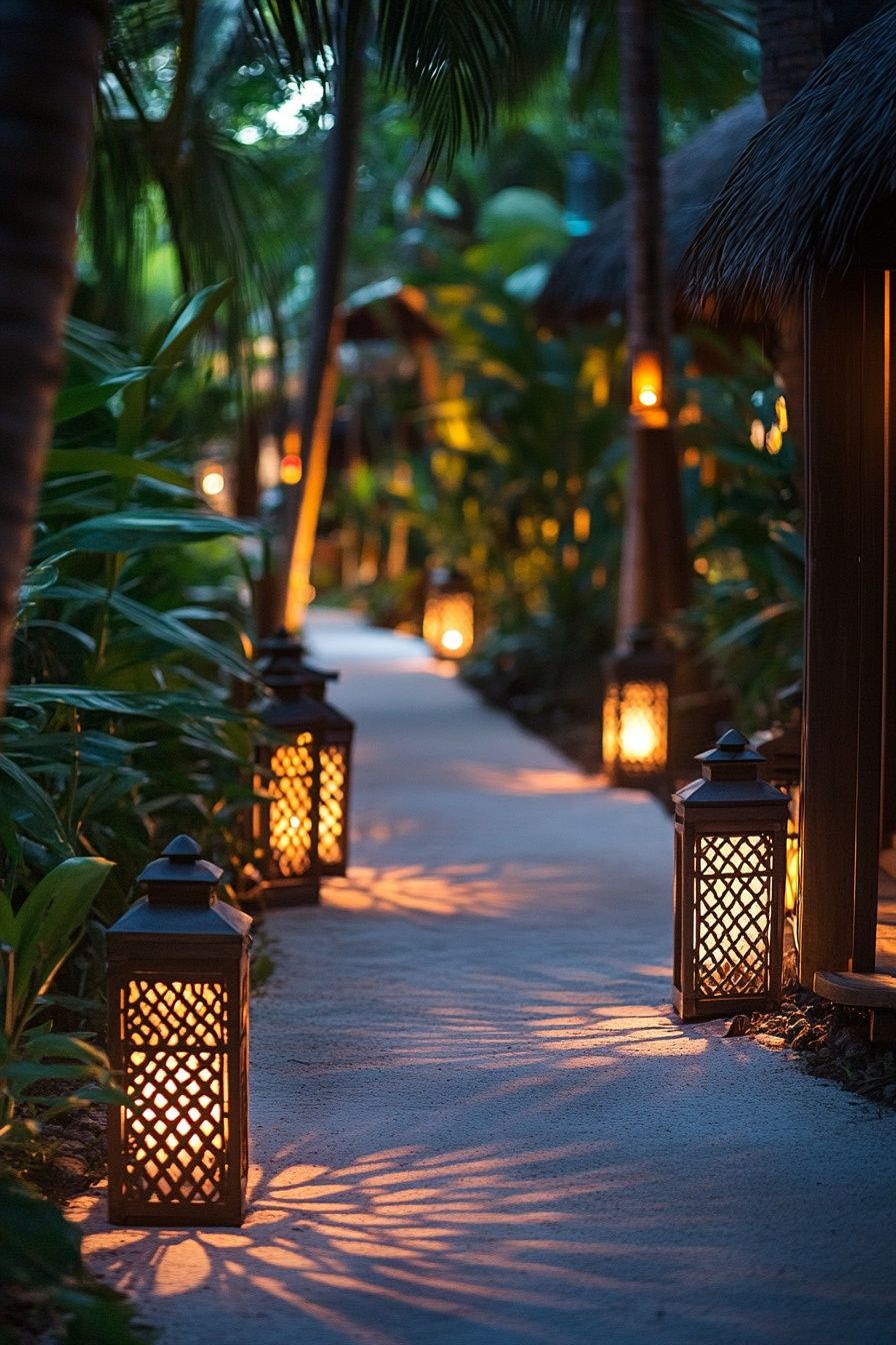 18. Light the Way with Rustic Lanterns