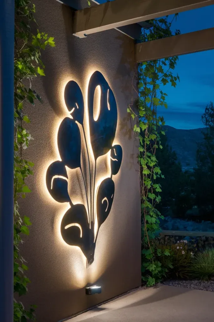 Lighted Wall Art for Outdoor Decor