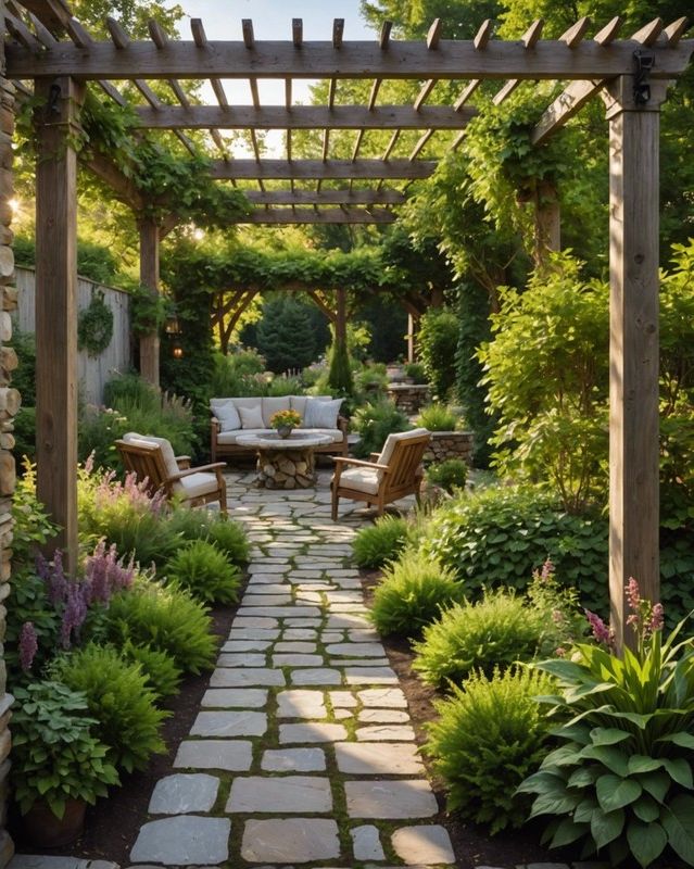 Blend Natural Materials Throughout the Yard