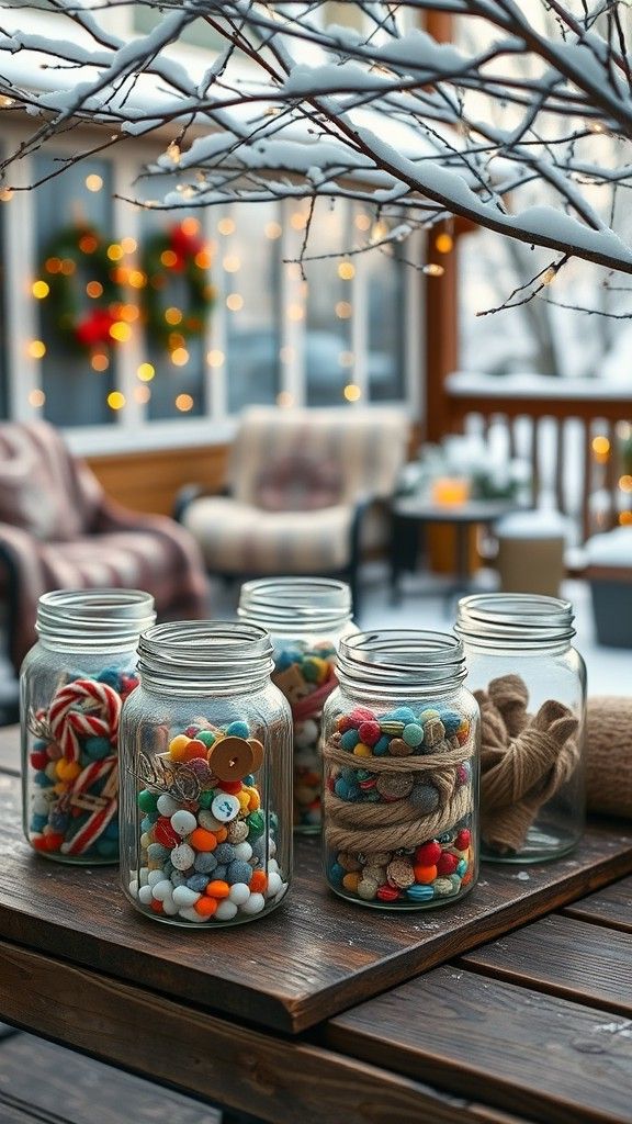 Mason Jars for Small Patio Items