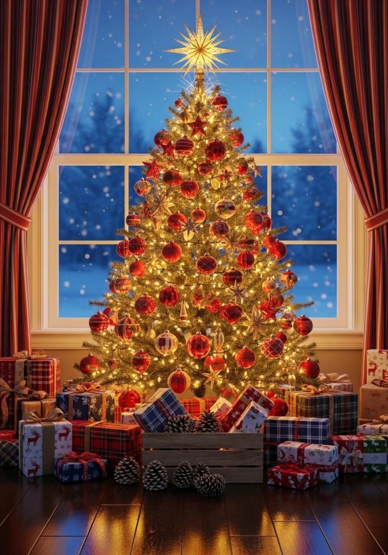 24. Wooden Gift Box Under The Tree - photo 2