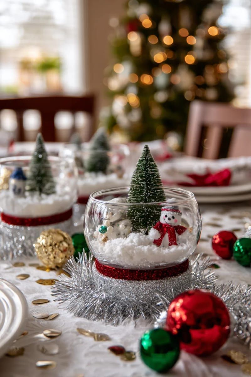 9. Snow Globe Centerpieces from Glass Bowls - photo 2