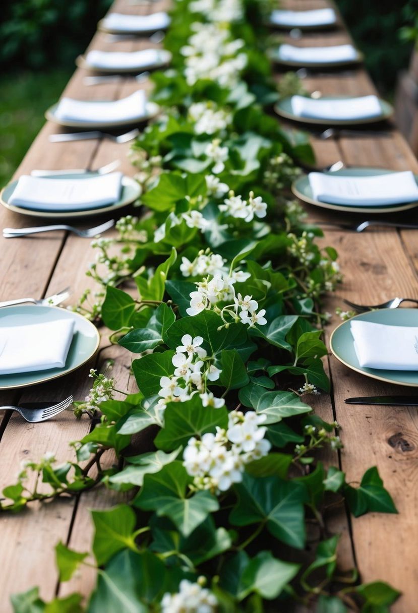 9) Ivy-Laden Table Runners
