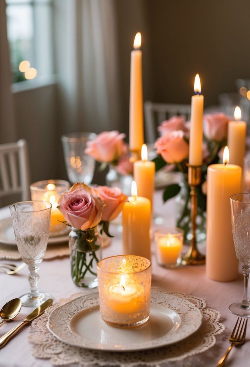 7) Warm Candlelight Table Glow