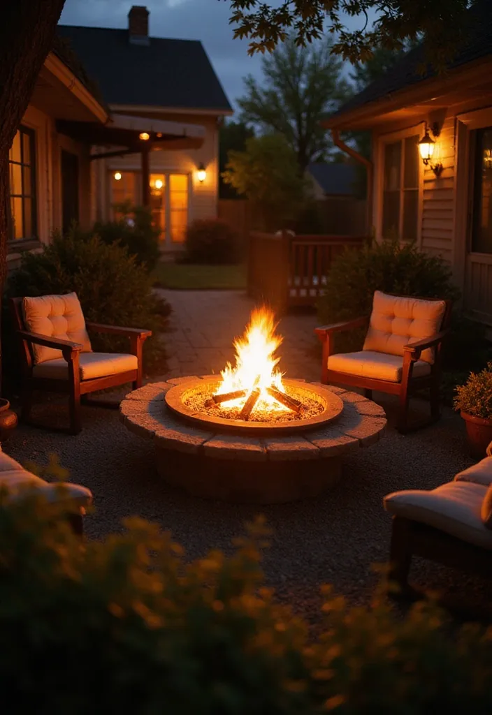 Fire Pit Lighting for a Warm Glow