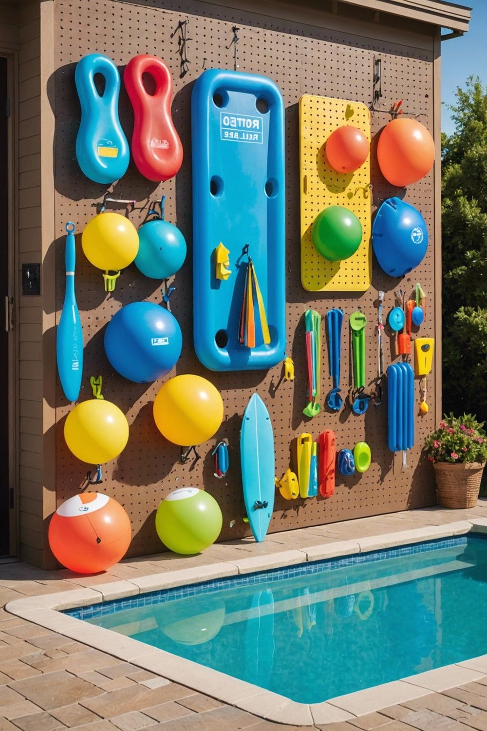 Pegboard Wall Hooks and Bins