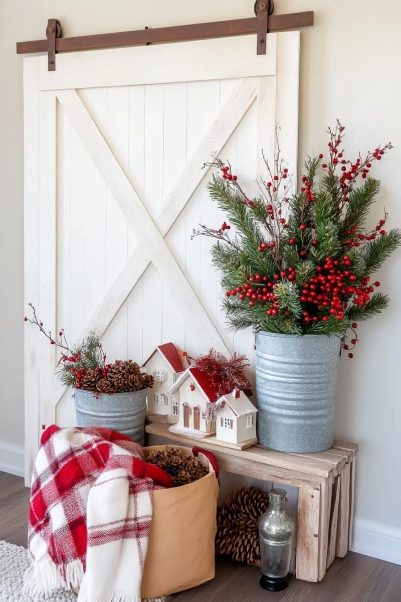 25. Barn Door Backdrop For Christmas Village - photo 2