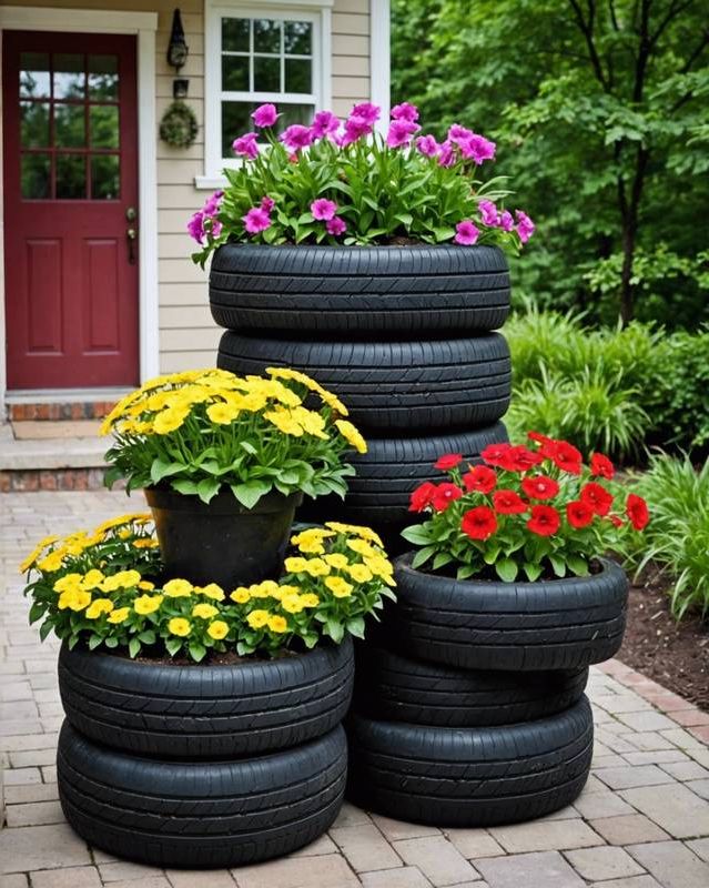 Repurposed Tire Planter Ideas