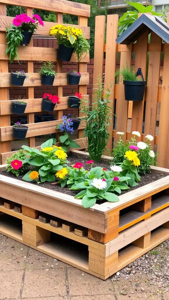 5. Budget Tropical Garden Using Recycled Pallets