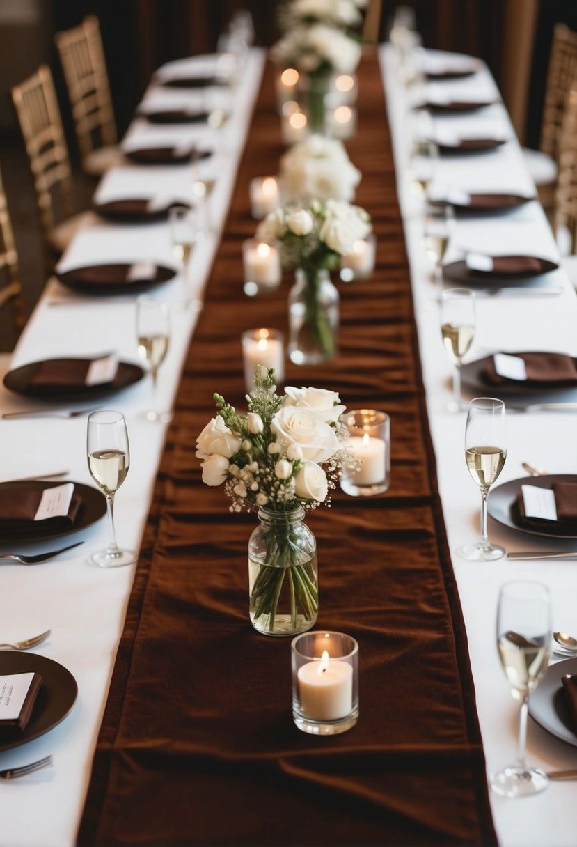 2) Espresso Velvet Runners For Elegant Style