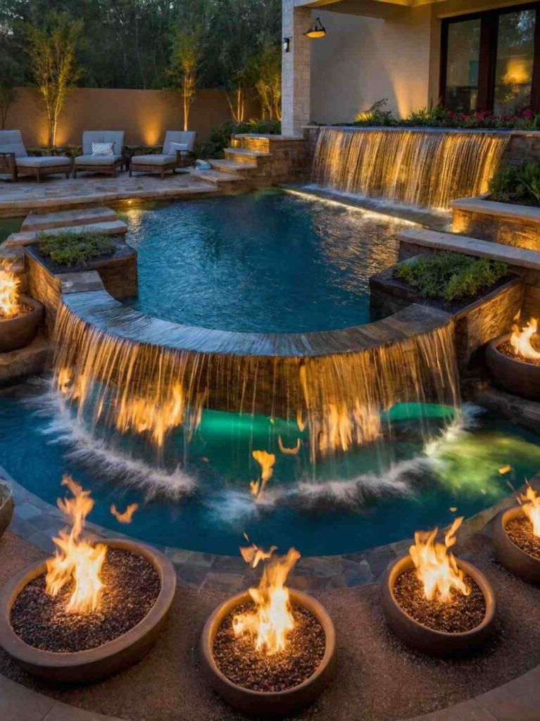 2025’s Top 47 Backyard Pool Ideas: Waterfall Wonders - photo 11