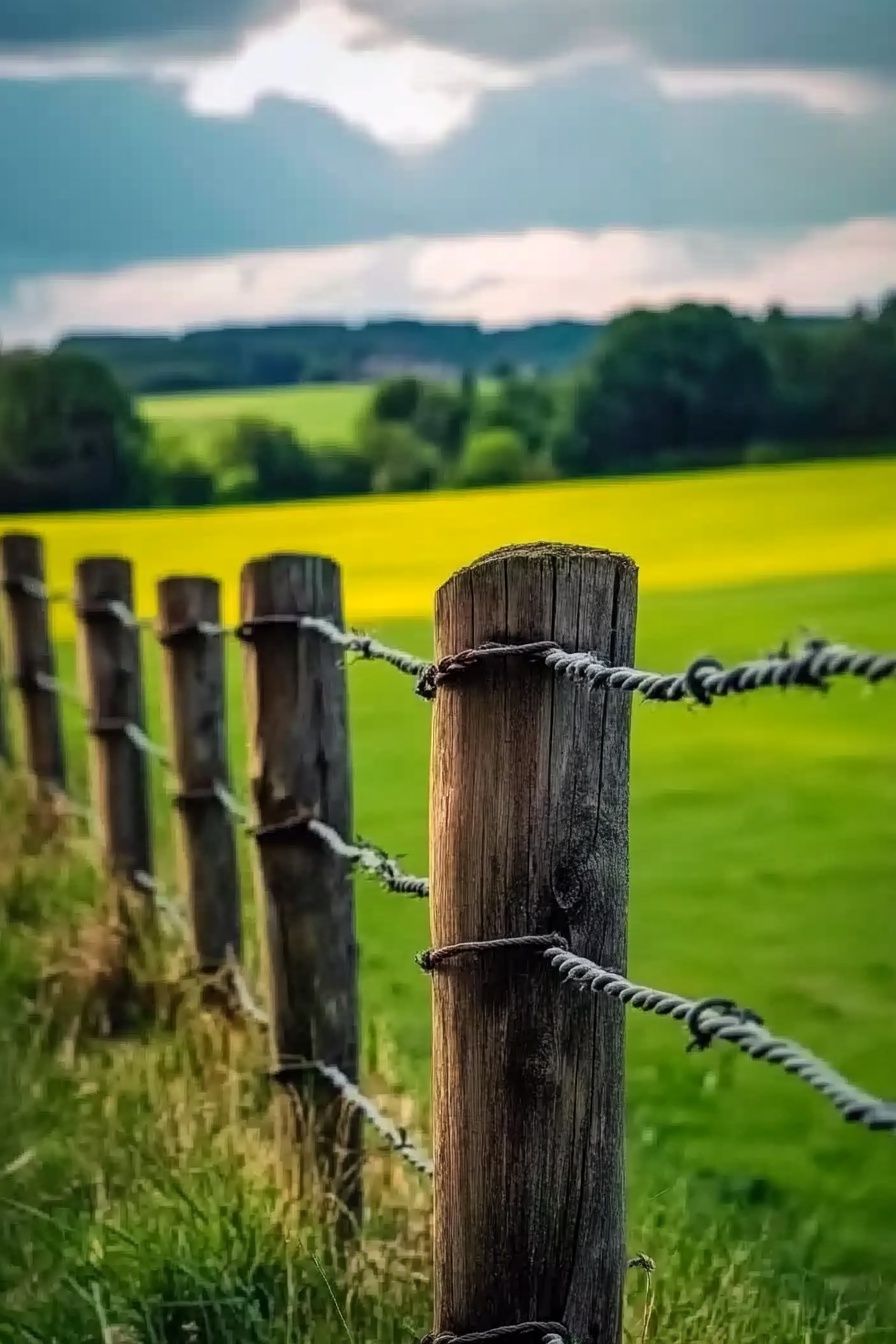 6. Line the Country Path with Wooden Posts