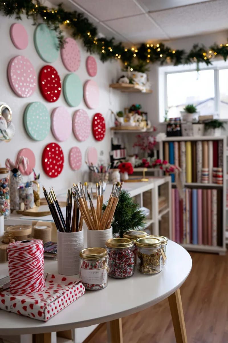 14. Candy-Themed Circle Wall Art Craft - photo 3