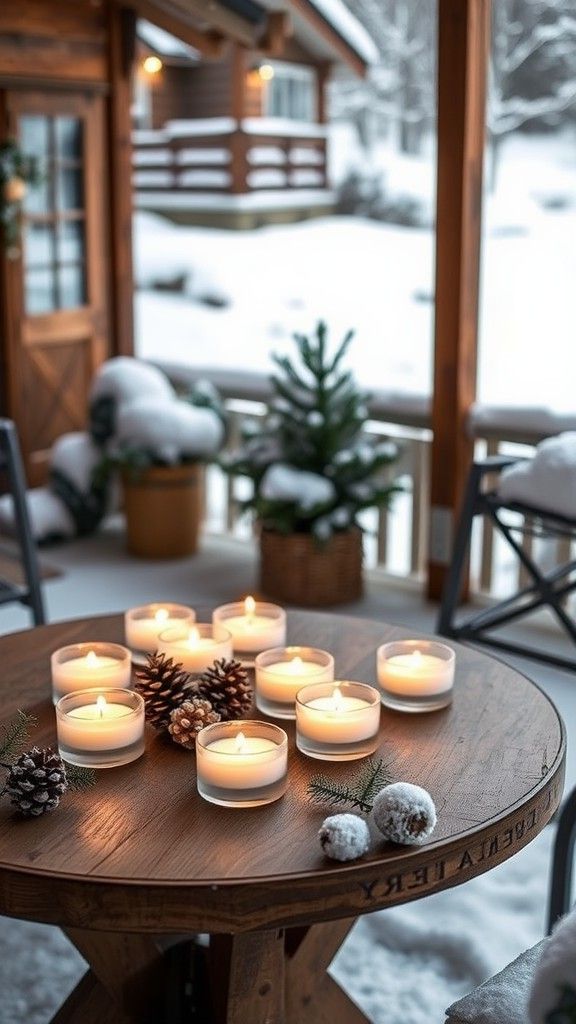 Simple Tea Light Centerpieces