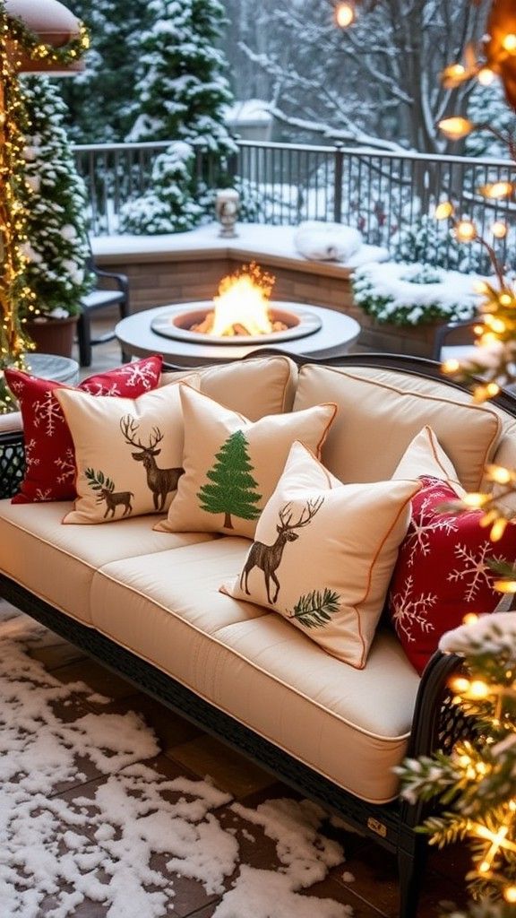 Festive Themed Outdoor Pillows