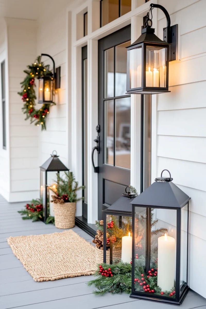 5. Rustic Lanterns with Pillar Candles and Eucalyptus - photo 3