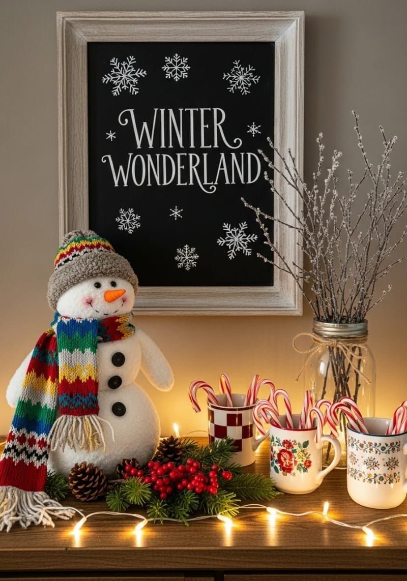 4. DIY Fabric Snowman for the Entry Table - photo 2