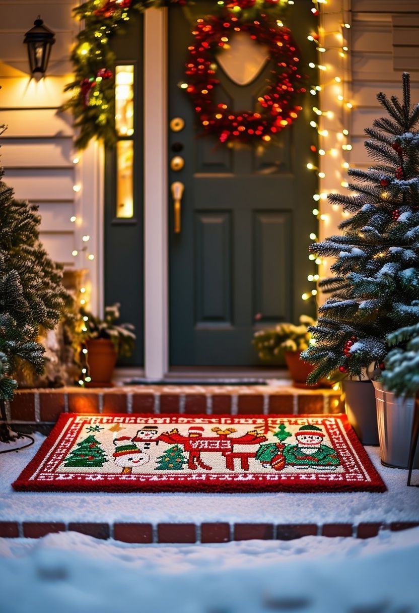 Fun Holiday Welcome Mats