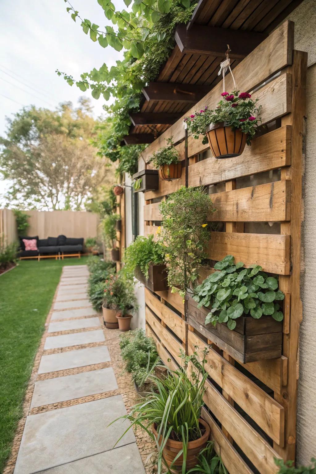 4. Rustic Wooden Pallet Dividers