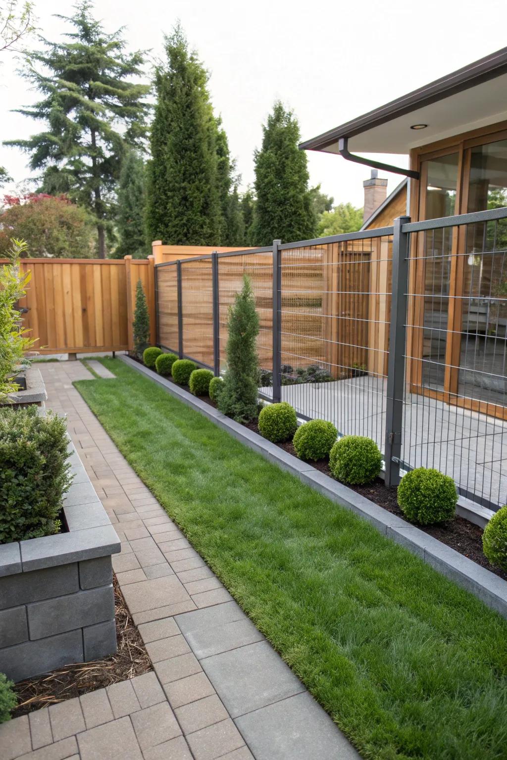 14. Mixed Materials Fence Design