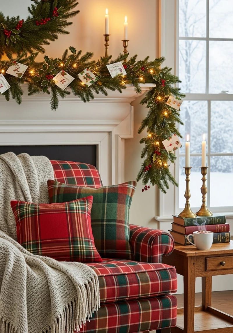 26. Christmas card garland strung above a reading nook - photo 3