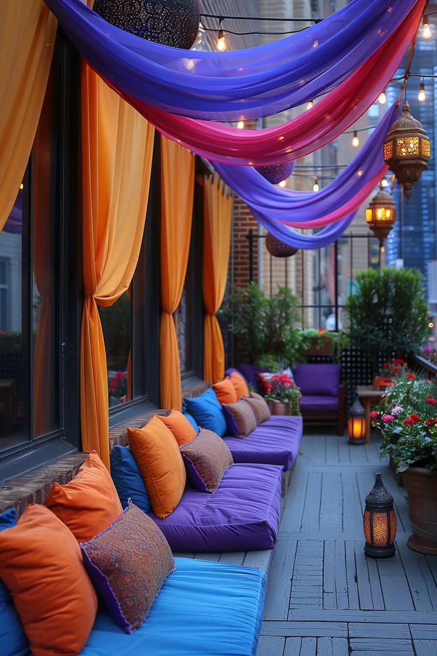 14. Vibrant Moroccan Fabric Patio Covers - photo 2