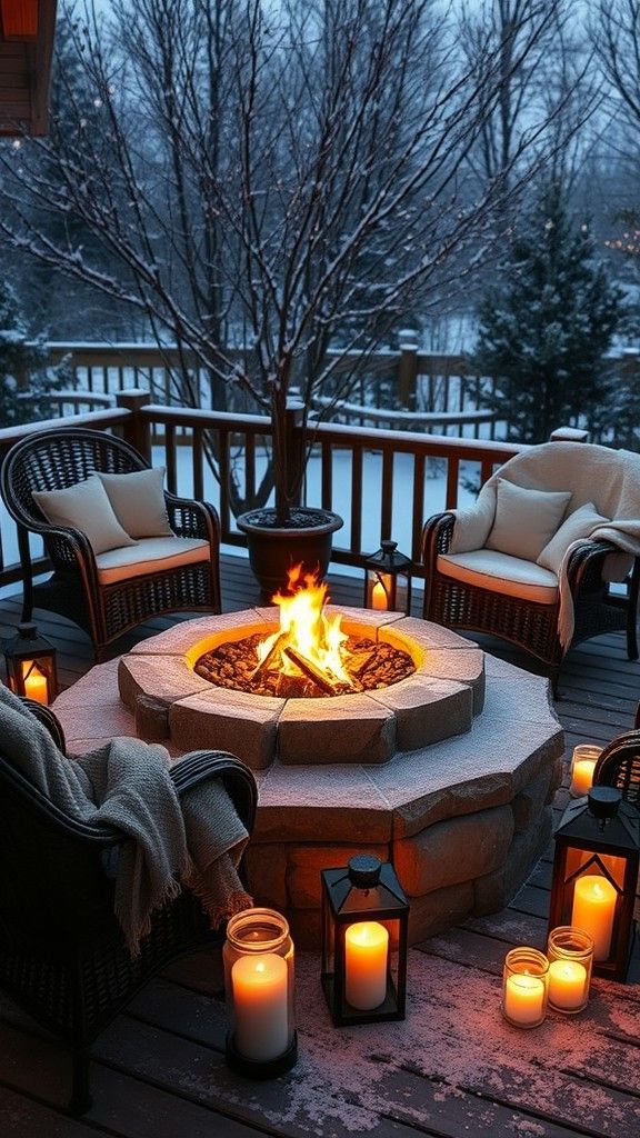Pairing a Fire Pit with Candlelight