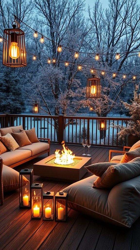 Warm Lighting for Patio Ambiance