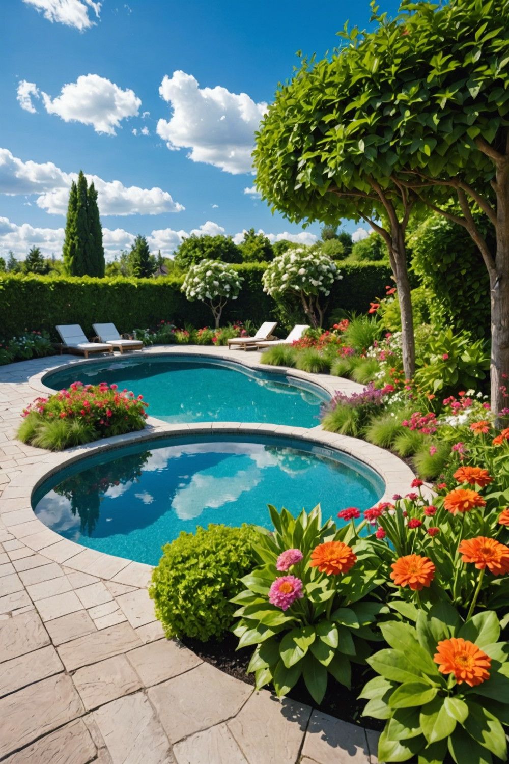 Living Wall Accents for Round Pools