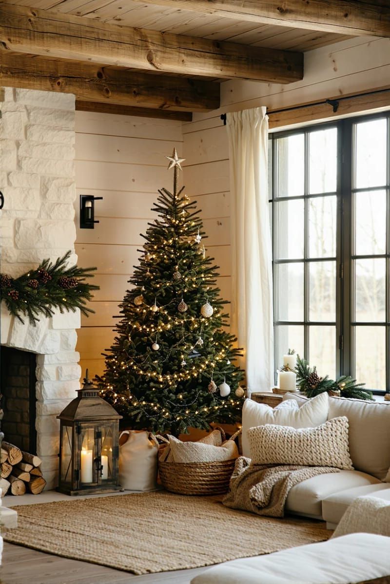 15. Wooden Bead Garland On A Minimal Tree - photo 2