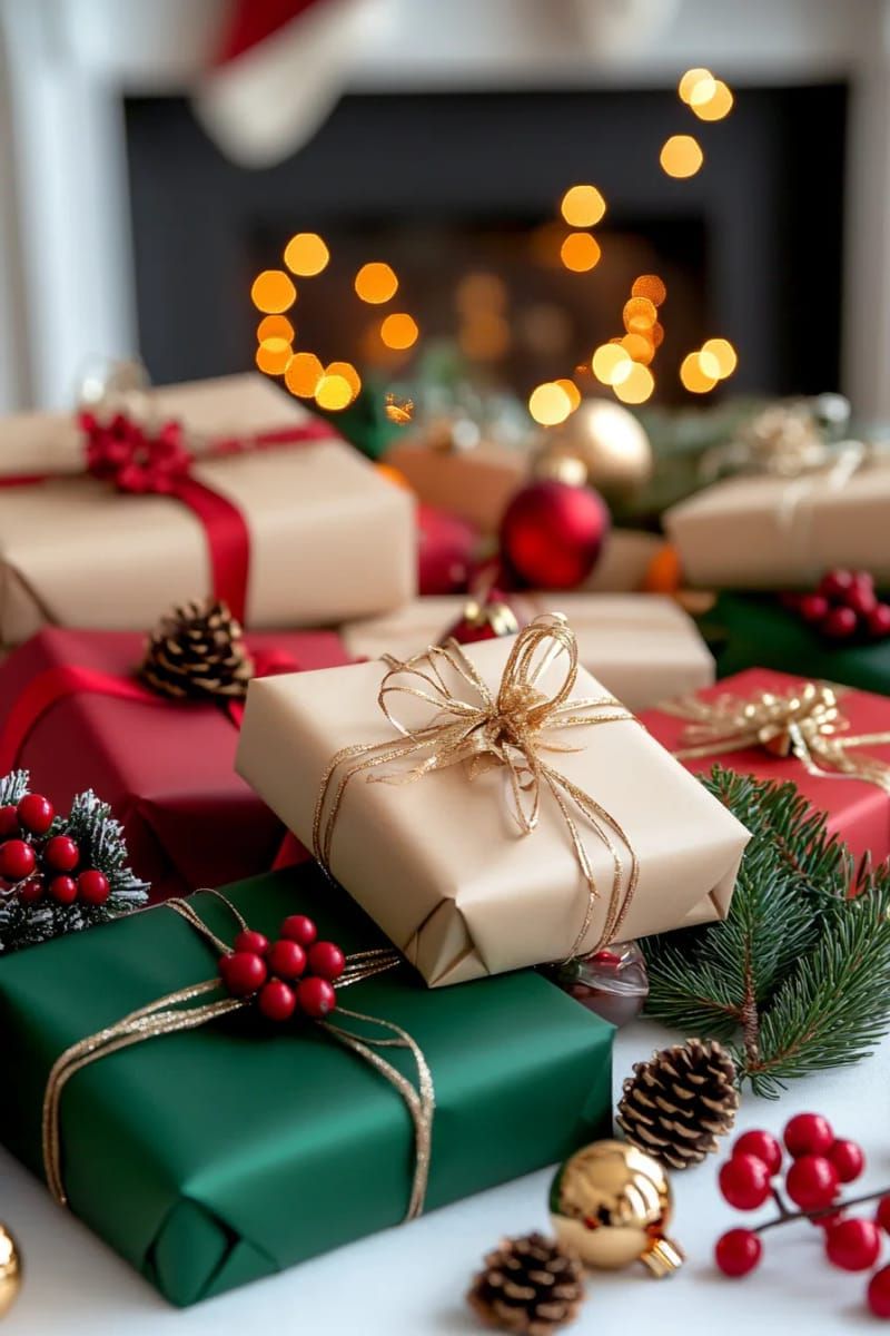 22. Tiny Wrapped Gifts as Playful Table Accents - photo 3
