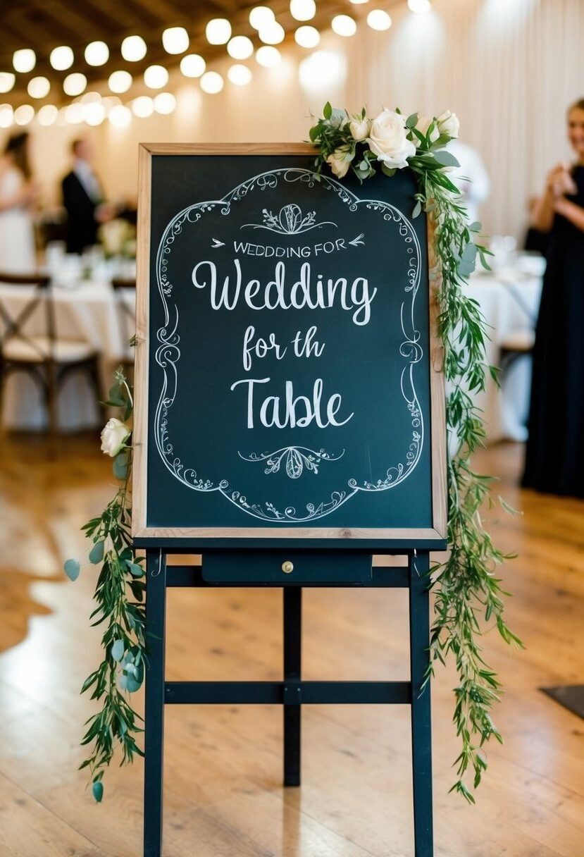 14) Chalkboard table numbers