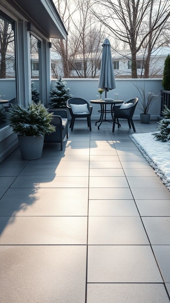3) Porcelain Paver Flooring
